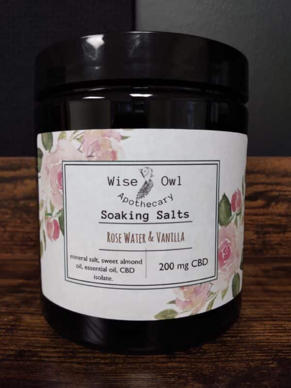 Wise Owl Soaking Salts- Rosewater & Vanilla