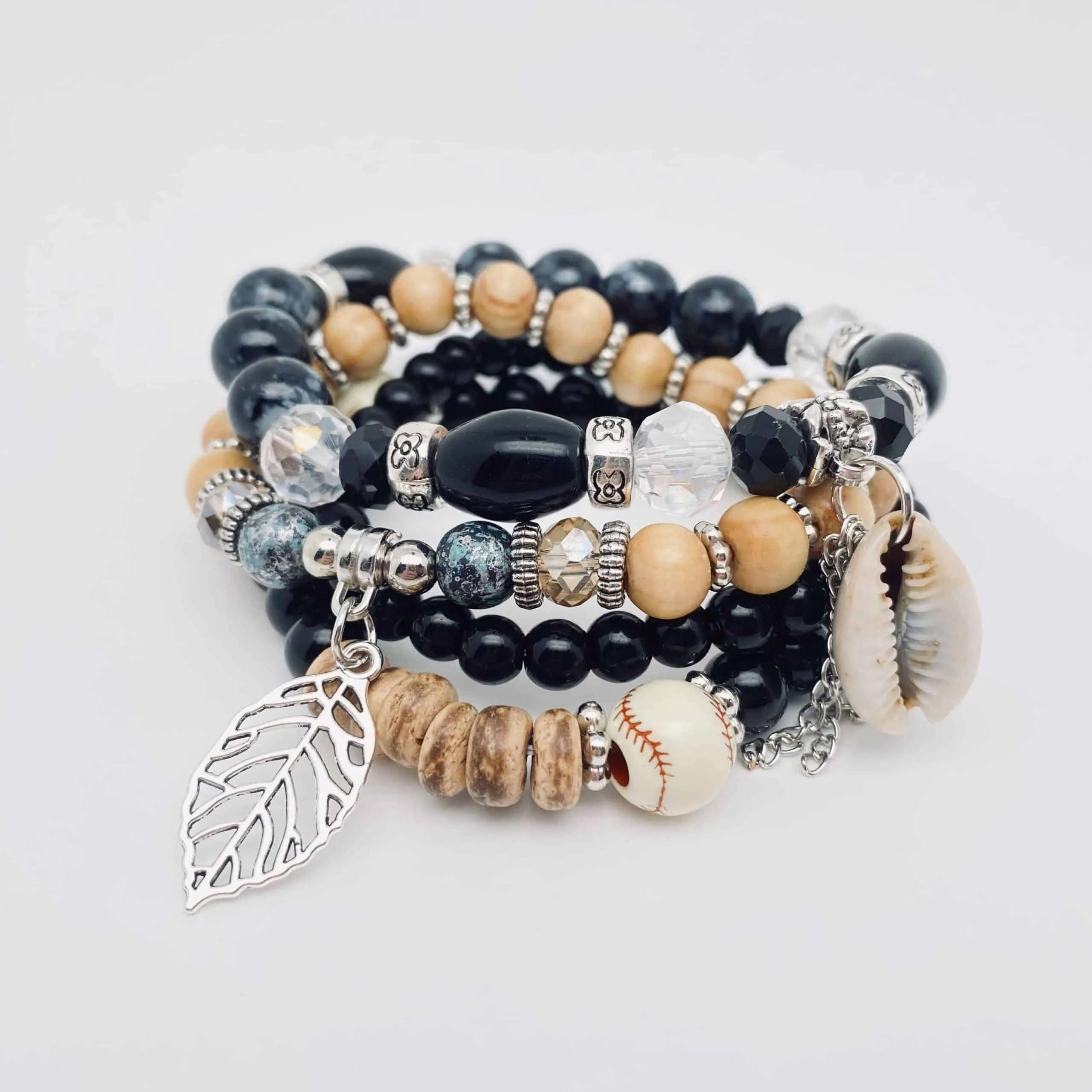Bracelet - Bohemian Elastic Rope Multi-layer Beaded