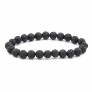 Bracelet Crystal - Lava Stone 8MM Beads