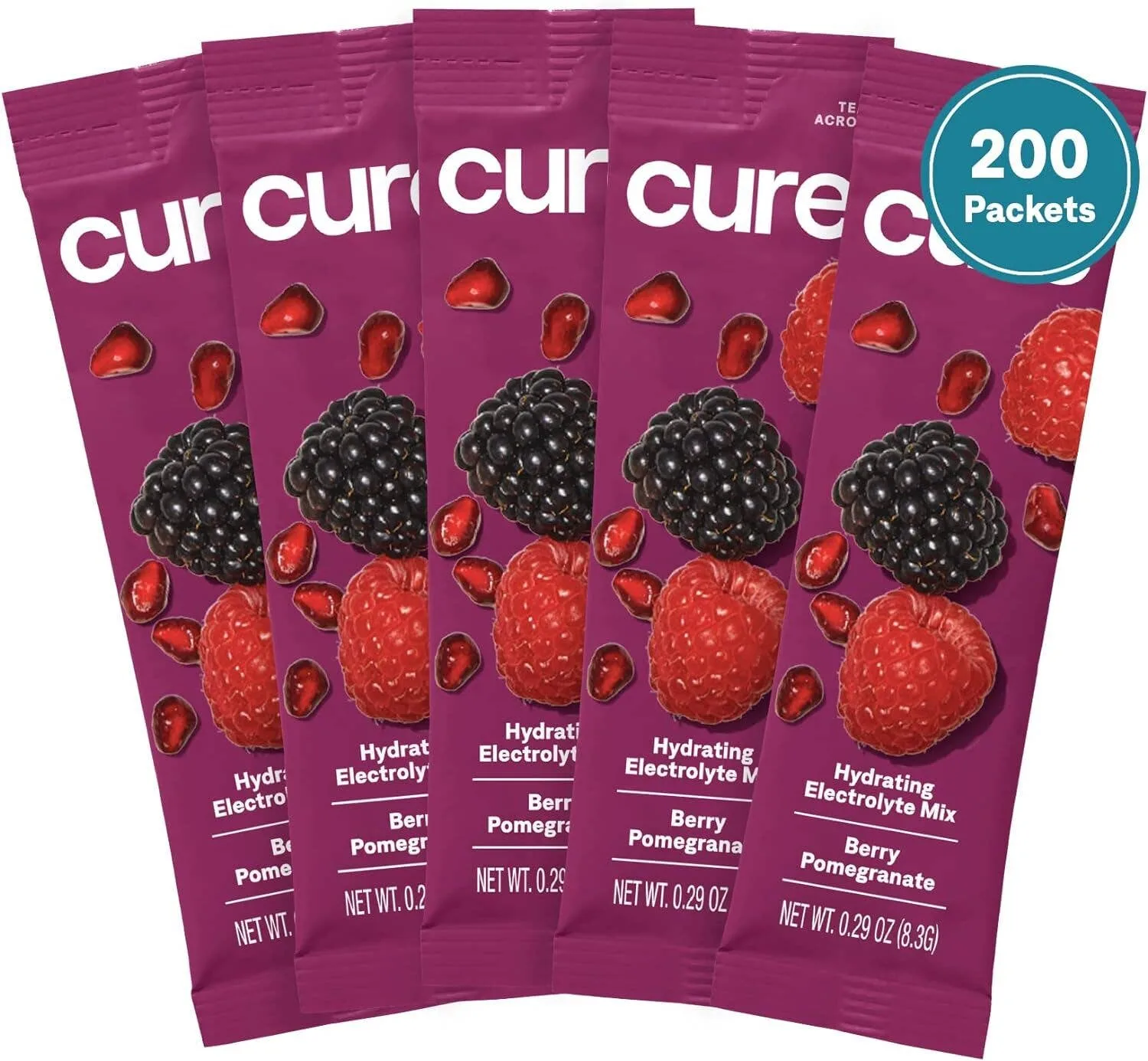 Cure Hydration Electrolyte Drink Mix - Berry Pomegranate - Singles